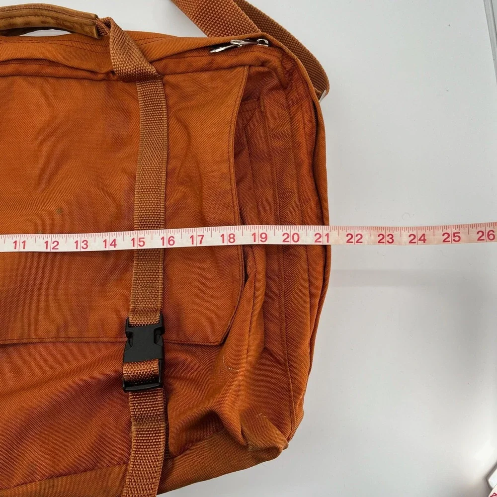 Vtg Whole Earth Provision Co Orange Canvas Field Bag Messenger Shoulder USA Made